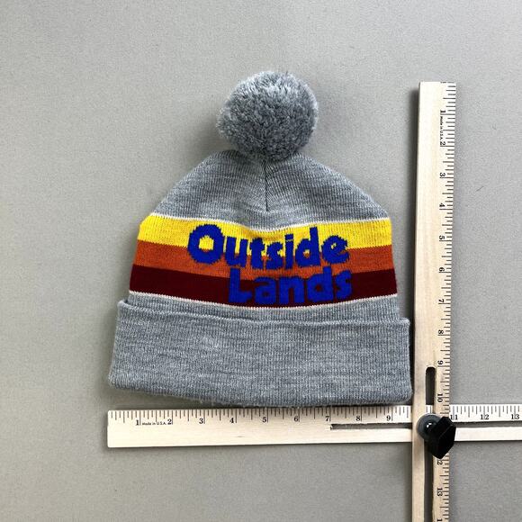 Outside Lands Beanie Hat Cap Gray Knit Music Festival San Francisco Golden Gate - Picture 5 of 5